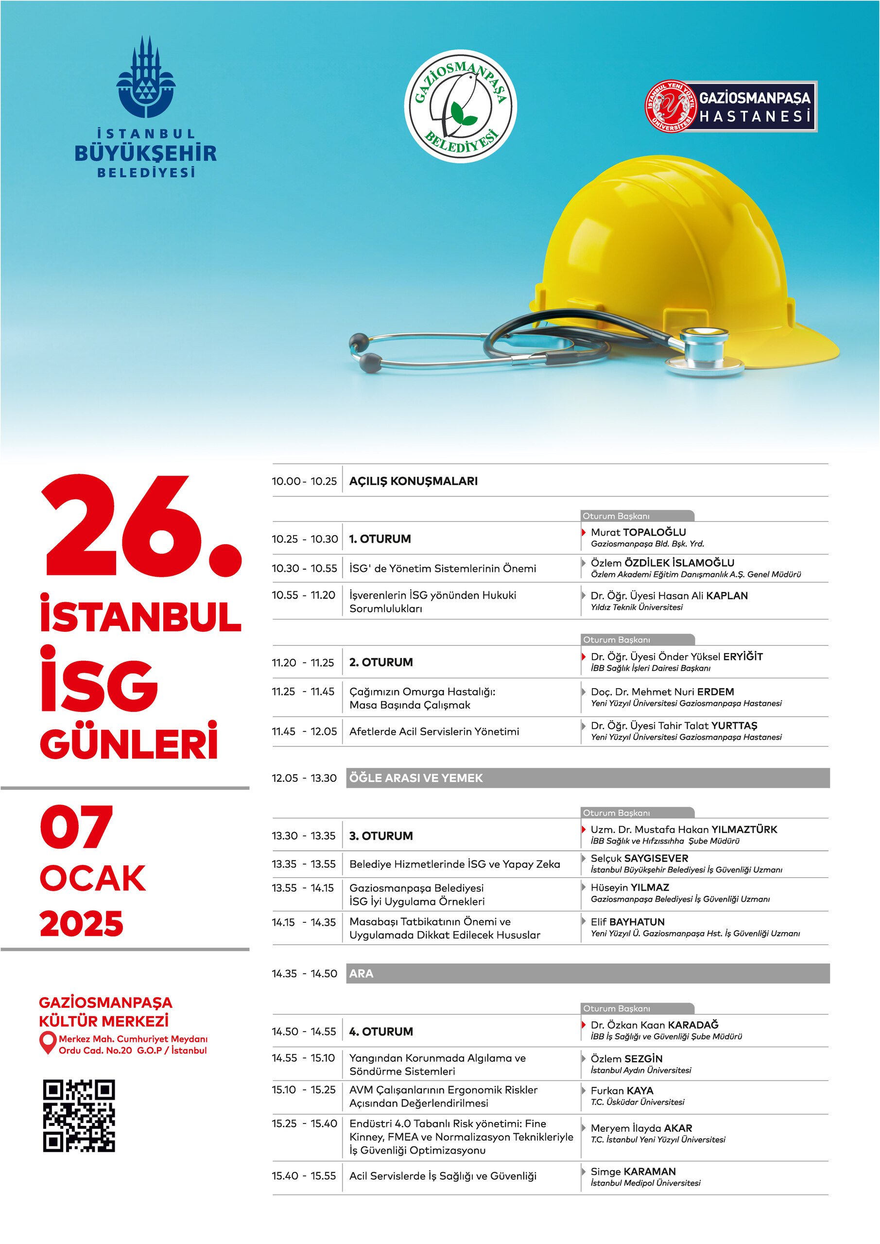 26. İstanbul İSG Günleri Etkinliği Afişi.