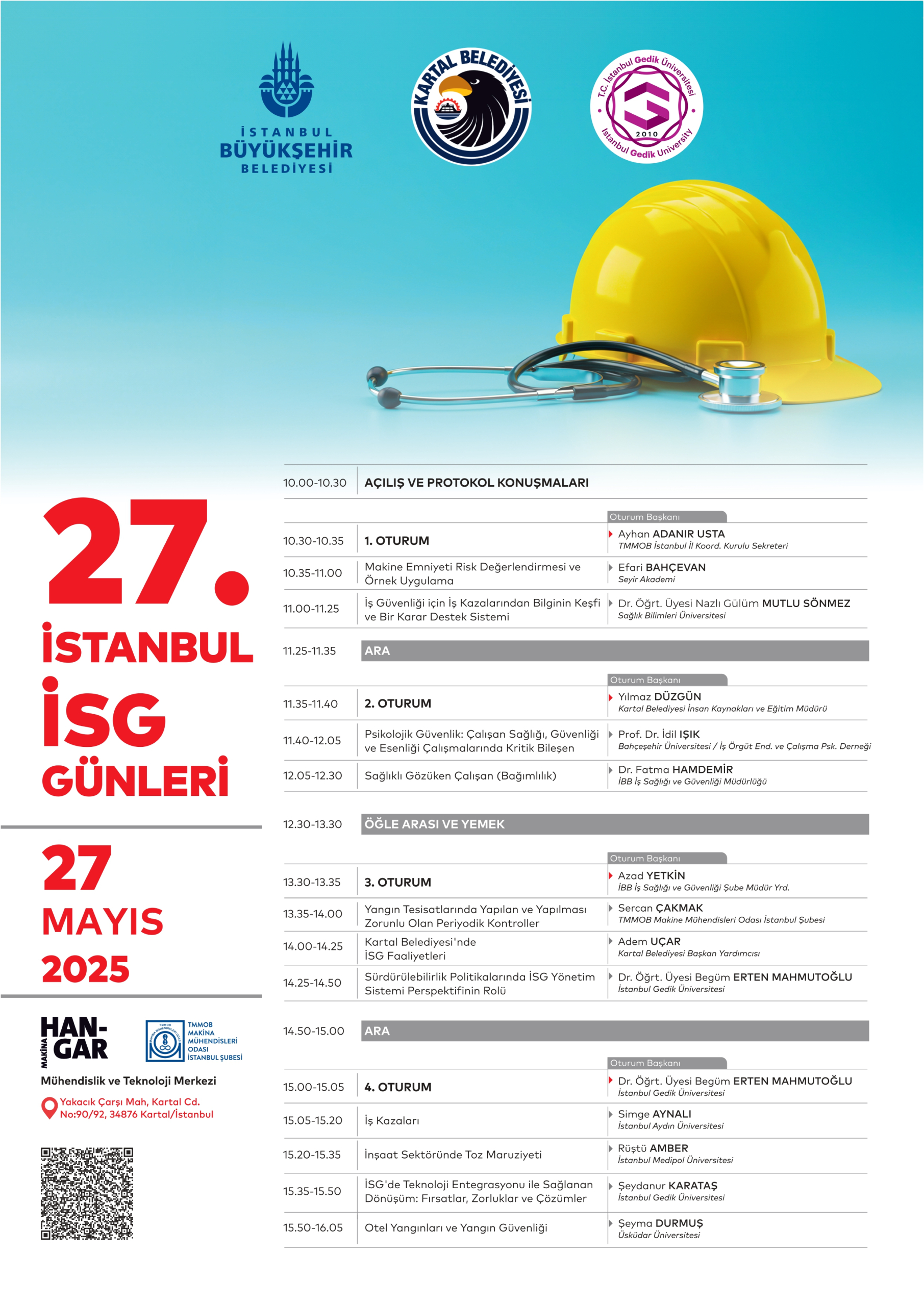 27. İstanbul İSG Günleri Etkinliği Afişi.
