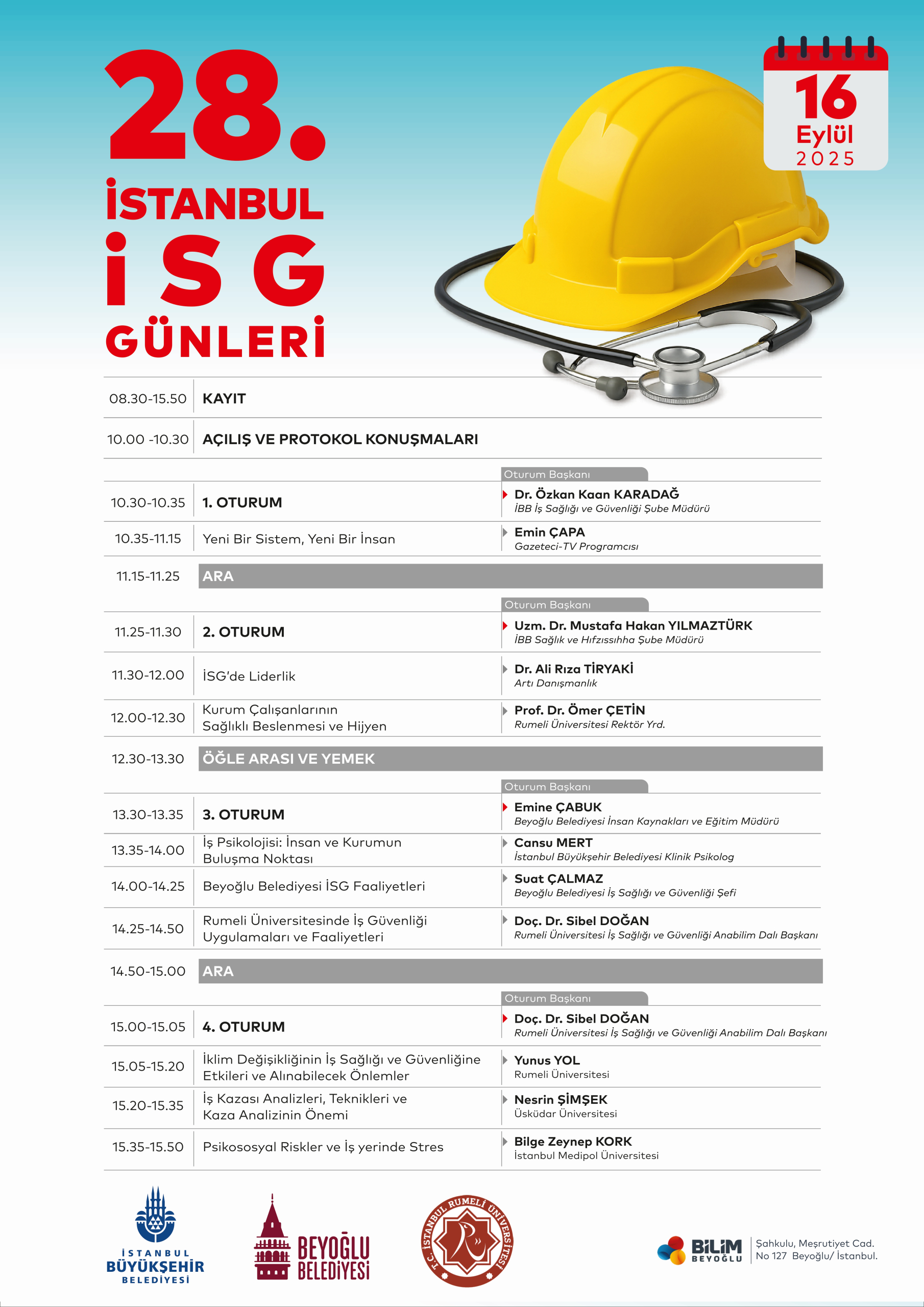 28. İstanbul İSG Günleri Etkinliği Afişi.