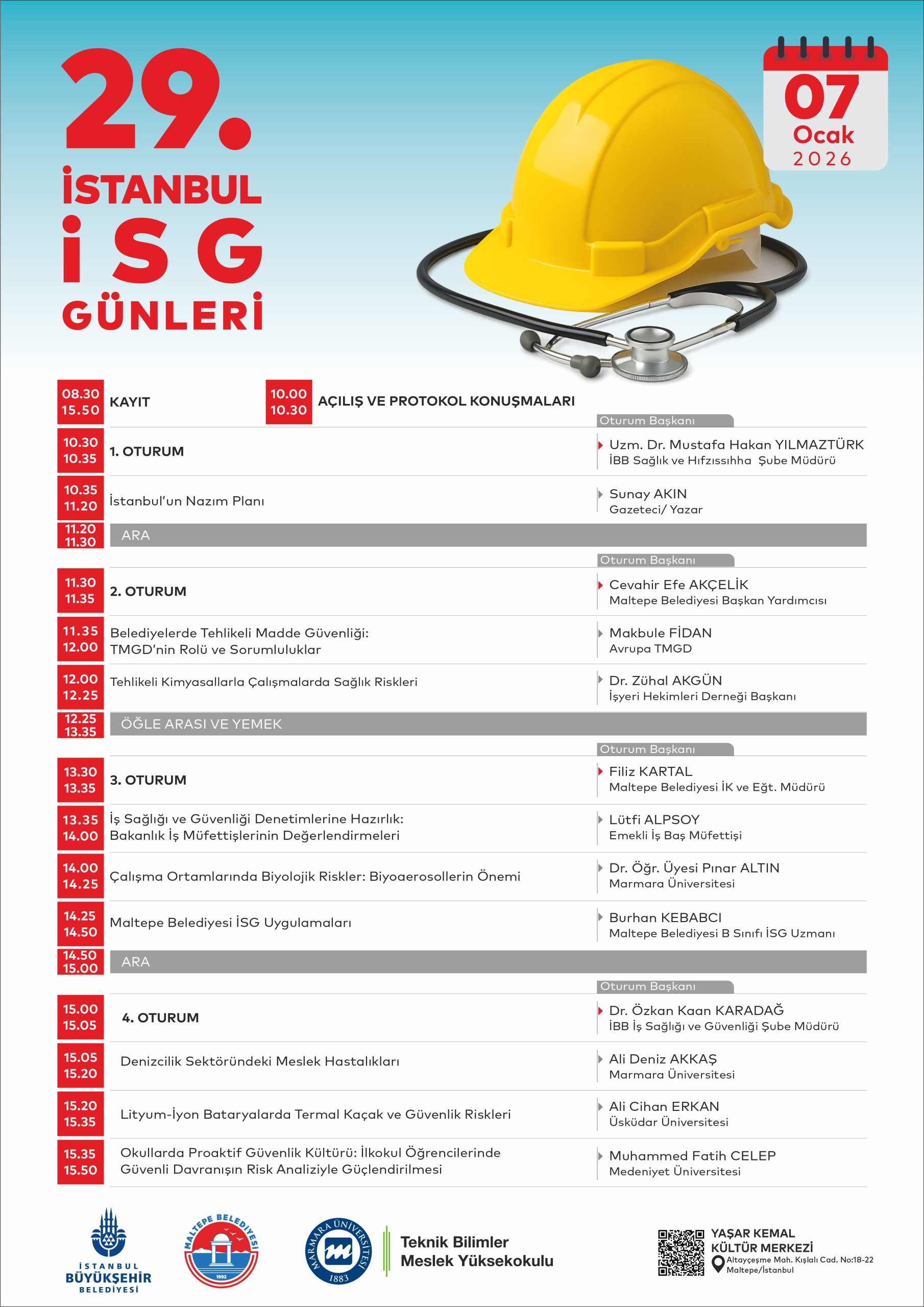 29. İstanbul İSG Günleri Etkinliği Afişi.
