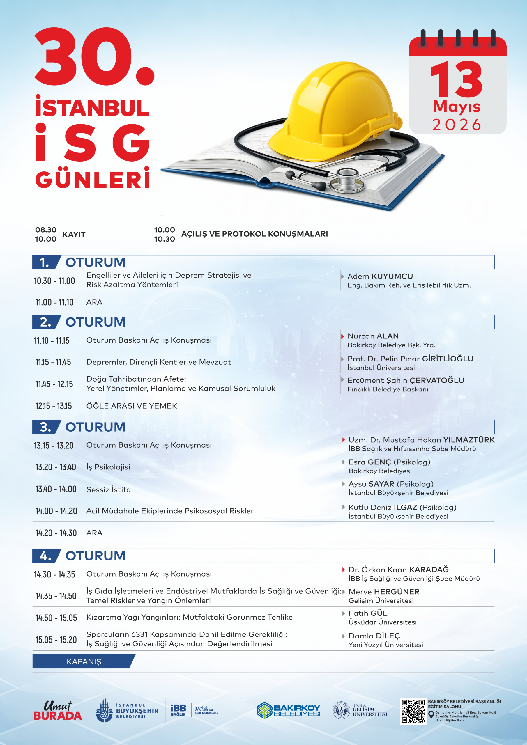 30. İstanbul İSG Günleri Etkinliği Afişi.